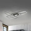 LED plafondlamp Asmin, CCT, zwart, 98,9x69,4cm