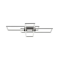 LED plafondlamp Asmin, CCT, zwart, 98,9x69,4cm