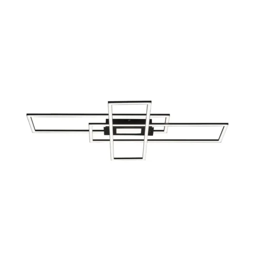 LED plafondlamp Asmin, CCT, zwart, 98,9x69,4cm