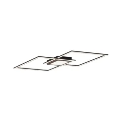 LED plafondlamp Asmin, CCT, zwart, 106x37cm