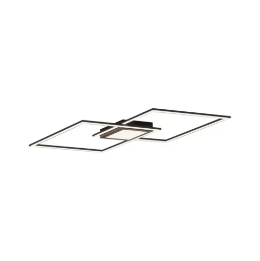 LED plafondlamp Asmin, CCT, zwart, 106x37cm