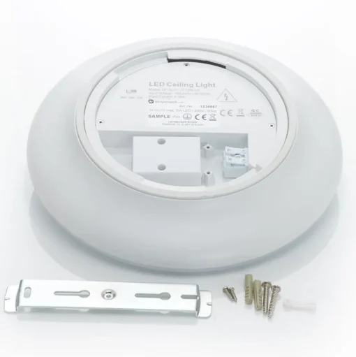 LED plafondlamp Azra, wit, rond, IP54, Ø 25 cm