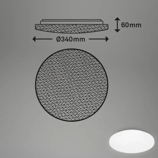 LED plafondlamp Case IP44 sterrenhemel 840 Ø 28cm
