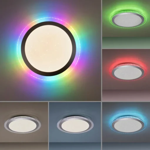 LED plafondlamp Cyba Stars CCT RGB Zijlicht