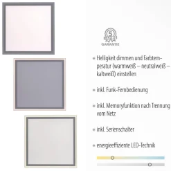 LED plafondlamp Edging, tunable white, 46x46 cm