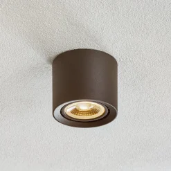 LED plafondlamp Fedler van Dime naar Warm, zwart