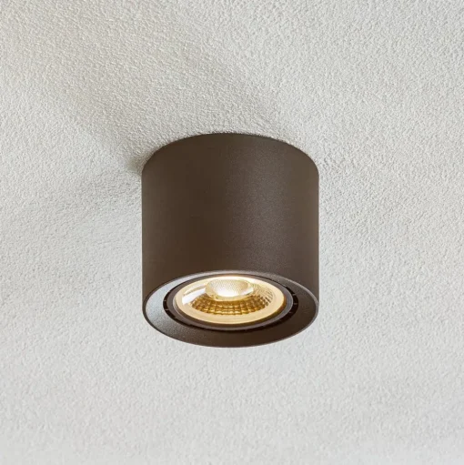 LED plafondlamp Fedler van Dime naar Warm, zwart