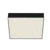 LED plafondlamp Flame Star, 21,2 x 21,2 cm zwart