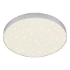 LED plafondlamp Flame Star, 840, Ø38,7 cm, zilver