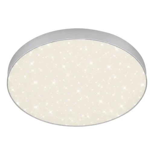 LED plafondlamp Flame Star, 840, Ø38,7 cm, zilver