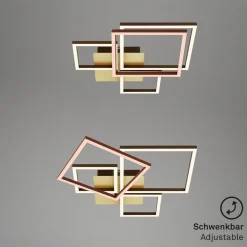 LED plafondlamp Frame, goud, dimbaar, 4-lamps