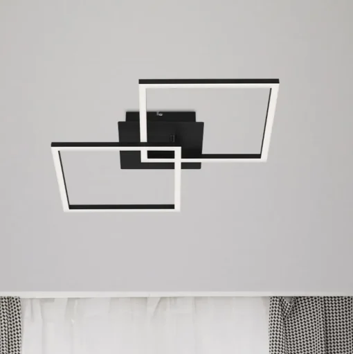 LED plafondlamp Frame 2-lamps Switch Dim zwart