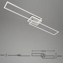 LED plafondlamp Frame S CCT 110x24,8cm aluminium