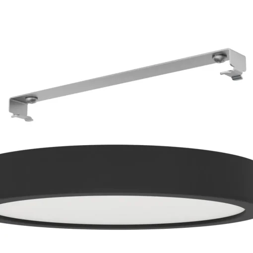 LED plafondlamp Fueva 5 IP44 3000K zwart Ø21cm