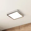 LED plafondlamp Fueva 5 IP44 3000K chroom 21x21cm