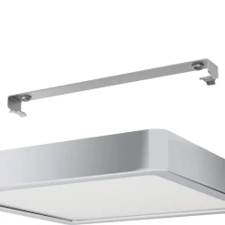 LED plafondlamp Fueva 5 IP44 3000K chroom 21x21cm