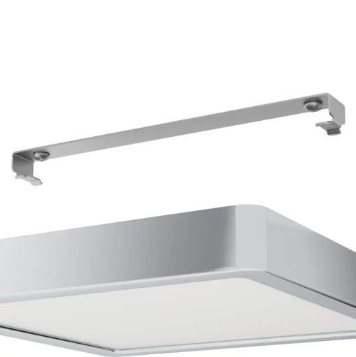LED plafondlamp Fueva 5 IP44 3000K chroom 21x21cm