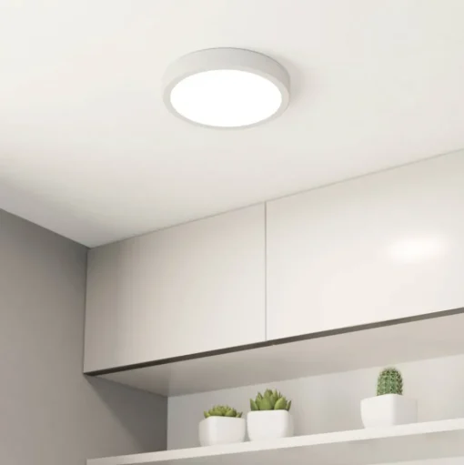 LED plafondlamp Fueva 5 IP44 3000K wit Ø21cm