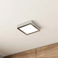 LED plafondlamp Fueva 5 IP44 3000K chroom 16x16cm