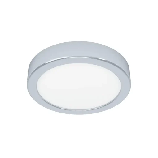 LED plafondlamp Fueva 5 IP44 3000K chroom Ø16cm