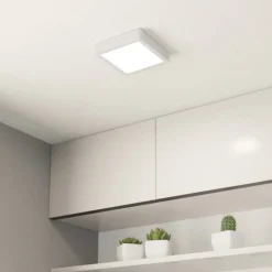 LED plafondlamp Fueva 5 IP44 3000K wit 16x16cm