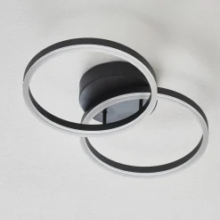 LED plafondlamp Giotto, 2-lamps, zwart