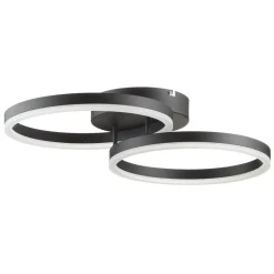 LED plafondlamp Giotto, 2-lamps, zwart