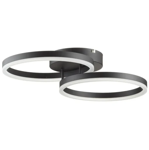 LED plafondlamp Giotto, 2-lamps, zwart