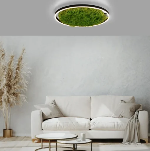 LED plafondlamp Green Ritus, mos dimbaar Ø58,5cm