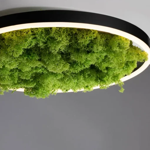 LED plafondlamp Green Ritus, mos dimbaar Ø39,3cm