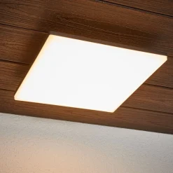 LED plafondlamp Henni, IP65, sensor, 30x30 cm, antraciet