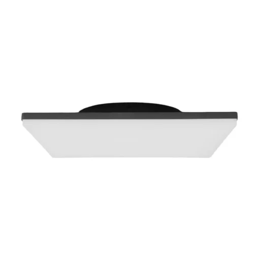 LED plafondlamp Henni, IP65, sensor, 30x30 cm, antraciet