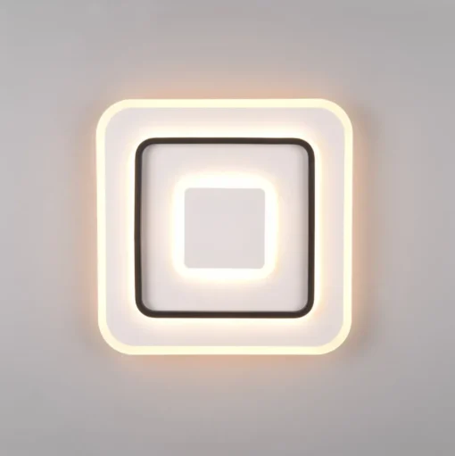 LED plafondlamp Jora hoekig, 39,5 x 39,5 cm