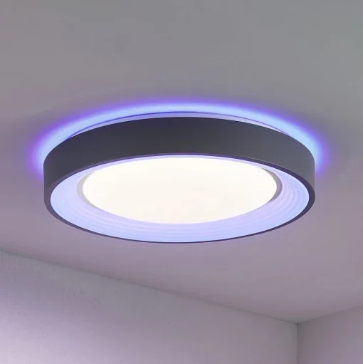 LED plafondlamp Lindby, RGB, CCT, afstandsbediening, dimbaar