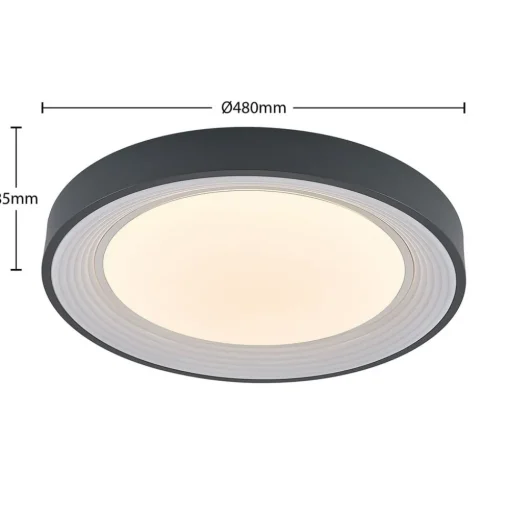 LED plafondlamp Lindby, RGB, CCT, afstandsbediening, dimbaar