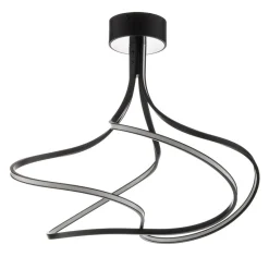 LED plafondlamp Lungo zwart, hoogte 42cm