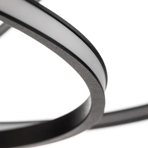 LED plafondlamp Lungo zwart, hoogte 42cm