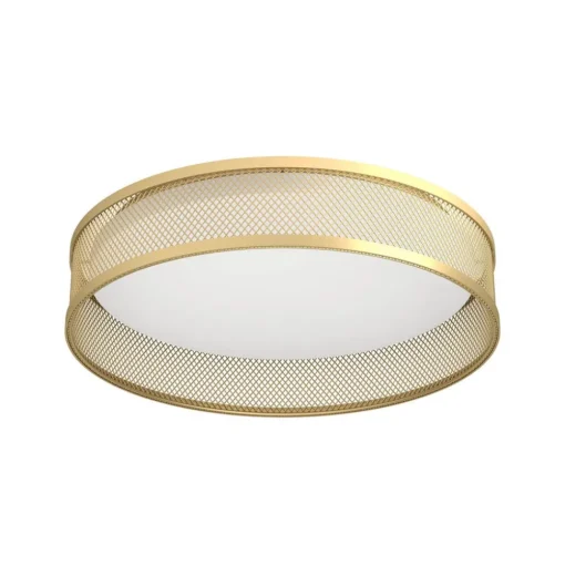 LED plafondlamp Luppineria gevlochten staal