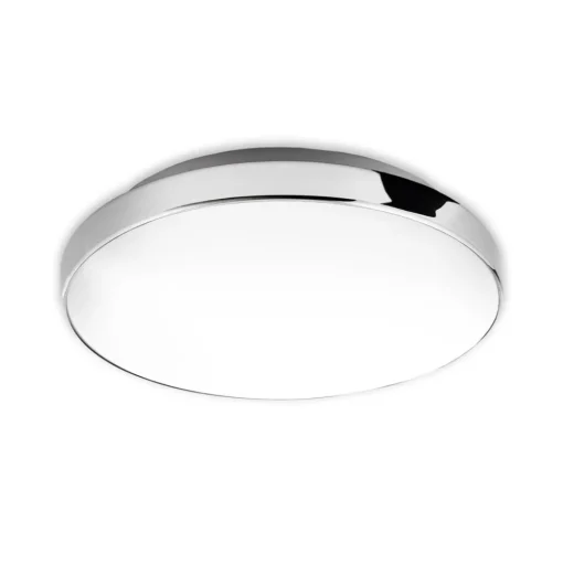 LED plafondlamp Malbona, frame chroom, Ø 28,5 cm
