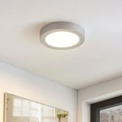 LED plafondlamp Marlo zilver 3000K rond 25,2cm