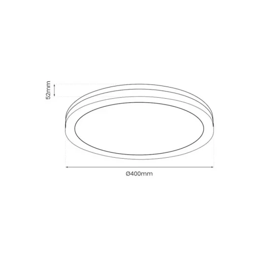 LED plafondlamp Marlon, Ø 40 cm, zwart, kunststof, IP54
