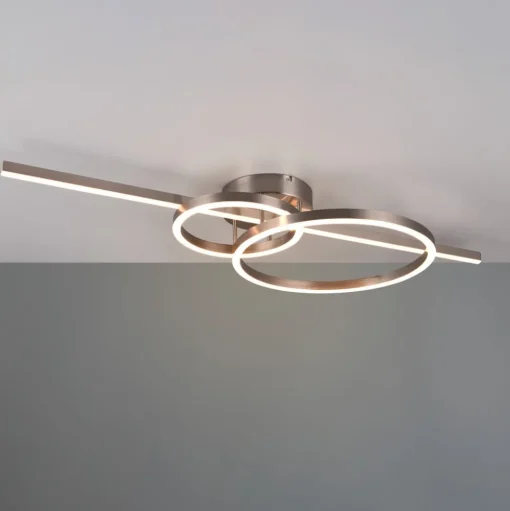 LED plafondlamp Montilla 3-lamps nikkel