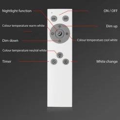 LED plafondlamp Piatto S dimbaar CCT wit 100x25cm