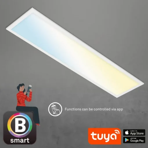 LED plafondlamp Piatto S dimbaar CCT wit 100x25cm