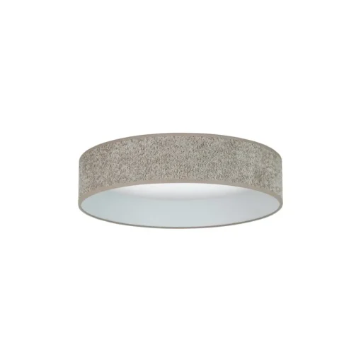 LED plafondlamp Plafond, Bouclé grijs, Ø 45 cm, 3-traps dimbaar