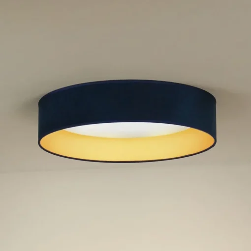 LED plafondlamp Plafond Samt donkerblauw, Ø 45 cm, 3-traps dimbaar