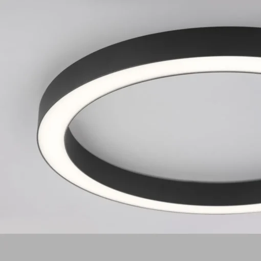 LED plafondlamp PURE Lines, Ø 50 cm, antraciet, CCT, afstandsbediening