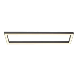 LED plafondlamp PURE Lines, 110 x 30 cm, antraciet, afstandsbediening