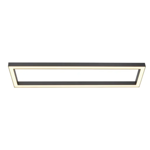 LED plafondlamp PURE Lines, 110 x 30 cm, antraciet, afstandsbediening