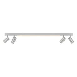 LED plafondlamp PURE Lines, 120 cm, zilver, afstandsbediening